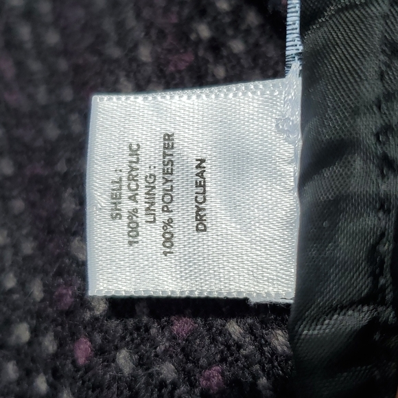 Ann Taylor Loft Petites Black Gray & Purple Polka Dot Mini Skirt Size 8P - Picture 10 of 11